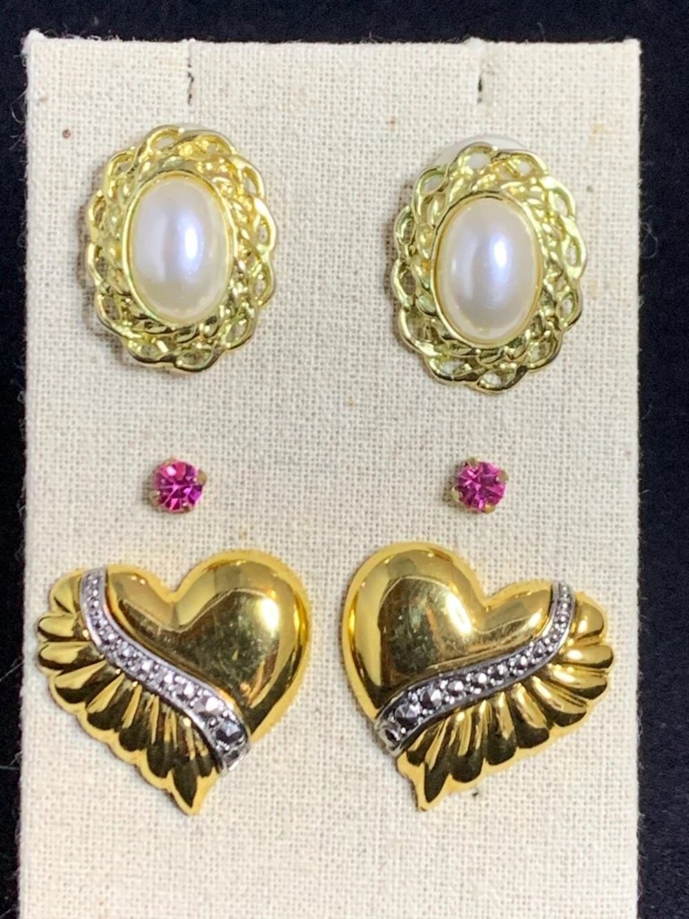 Lot of 3 Pair of Avon Pierced Earrings (2115) - Picture 2 of 5